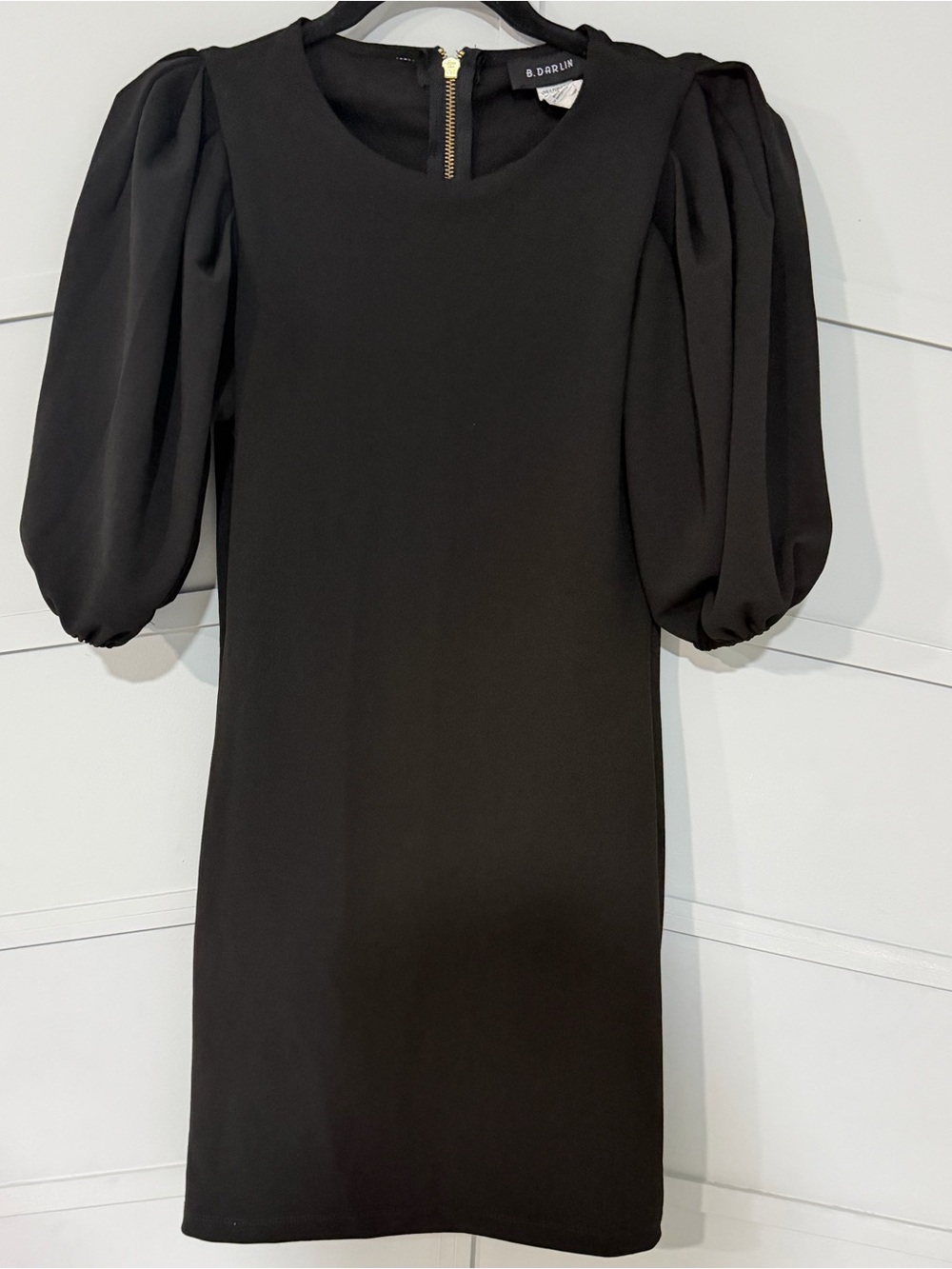 B Darlin Black Puff Sleeve Mini Dress